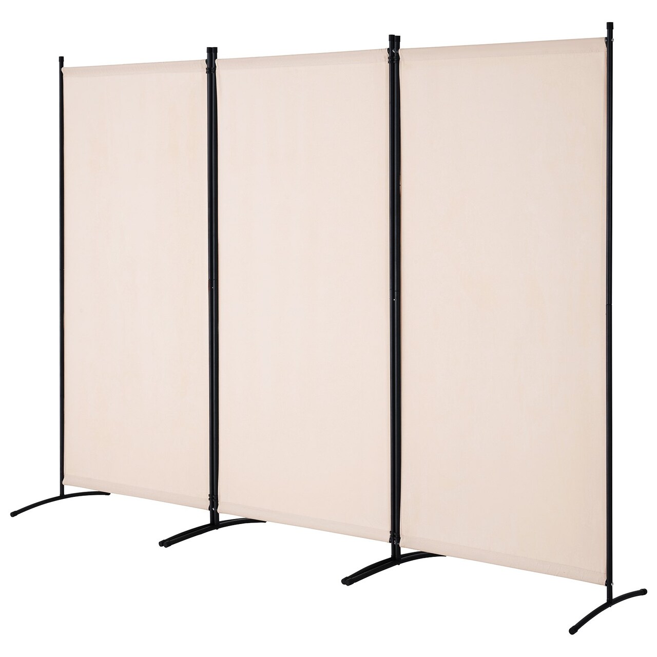 Oxford Fabric Iron Room Divider Screen Foldable Privacy Panels